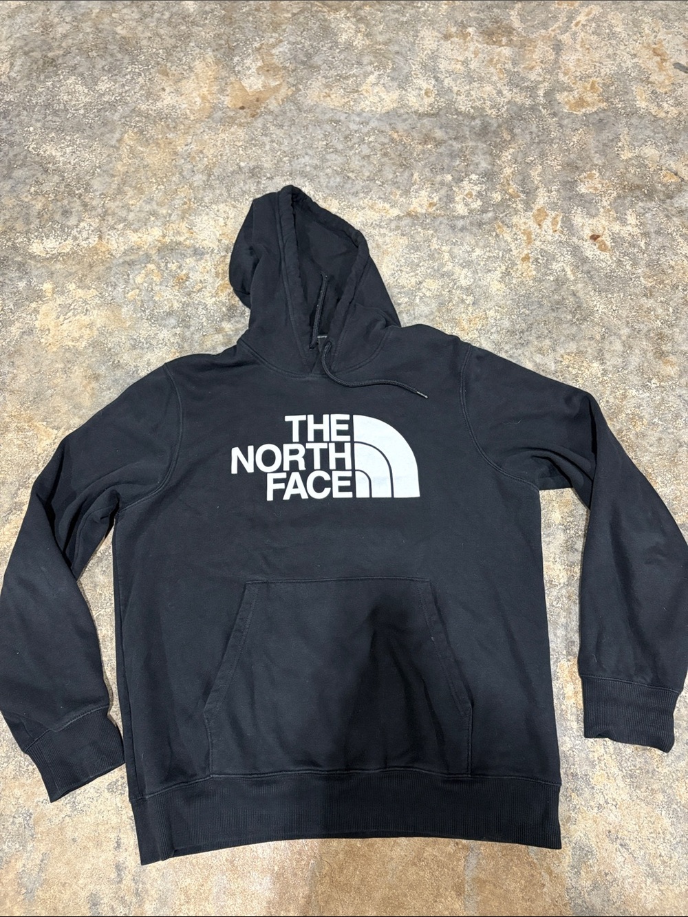The North Face Black Hoodie Mens Large pullover sweater logo